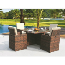 Mesa de jantar de jardim ao ar livre clássico e cadeira / Móveis de Rattan